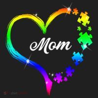Autism Mom Rainbow Heart Beanie thumb 2