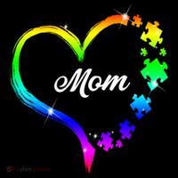 Autism Mom Rainbow Heart Women's Hoodie thumb 2