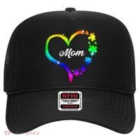 Autism Mom Rainbow Heart Hat thumb 0