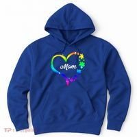 Autism Mom Rainbow Heart Hoodie thumb 0