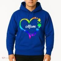 Autism Mom Rainbow Heart Hoodie thumb 2