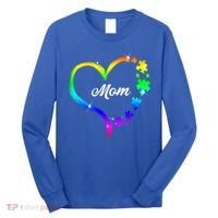 Autism Mom Rainbow Heart Long Sleeve Shirt thumb 0