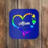 Autism Mom Rainbow Heart Coaster thumb 0