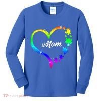 Autism Mom Rainbow Heart Kids Long Sleeve Shirt thumb 0