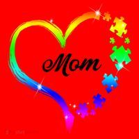 Autism Mom Rainbow Heart Santa Hat thumb 1