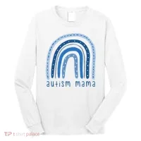Autism Mama Rainbow Awareness Long Sleeve Shirt thumb 0