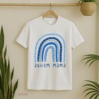 Autism Mama Rainbow Awareness T-Shirt thumb 2