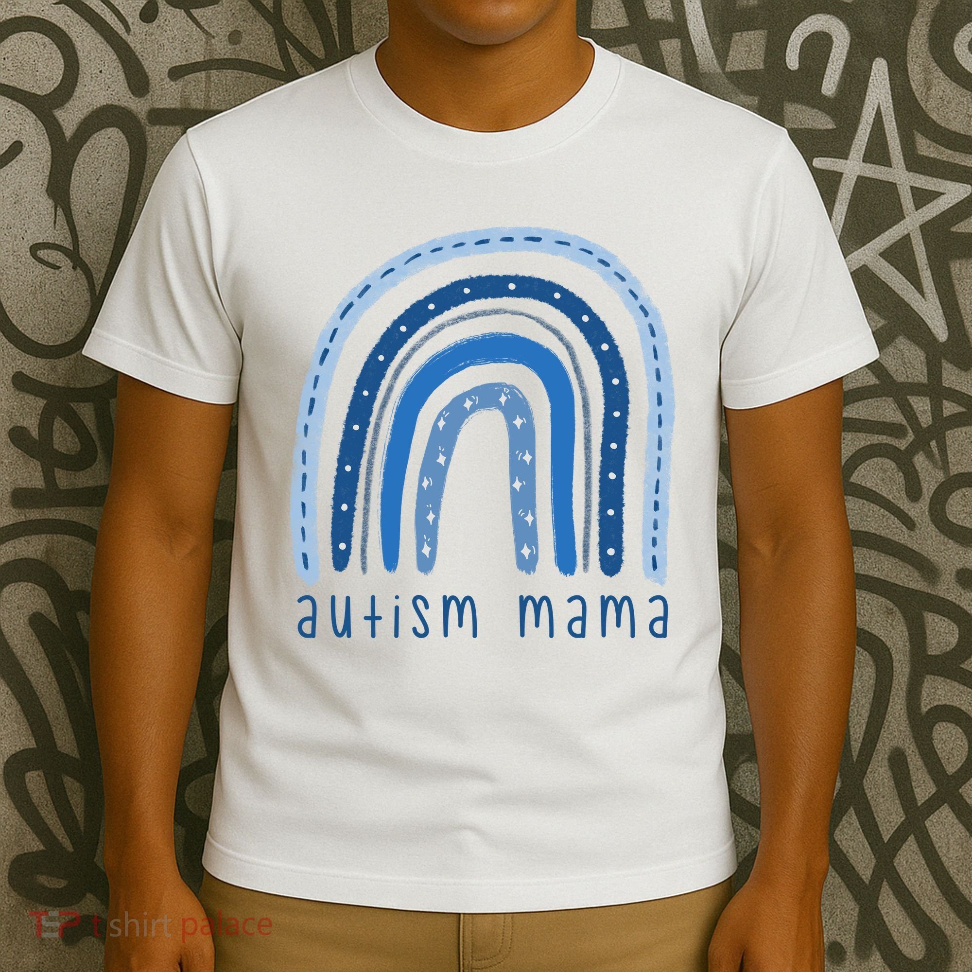 Autism Mama Rainbow Awareness T-Shirt
