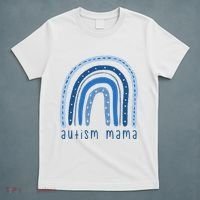 Autism Mama Rainbow Awareness T-Shirt thumb 5