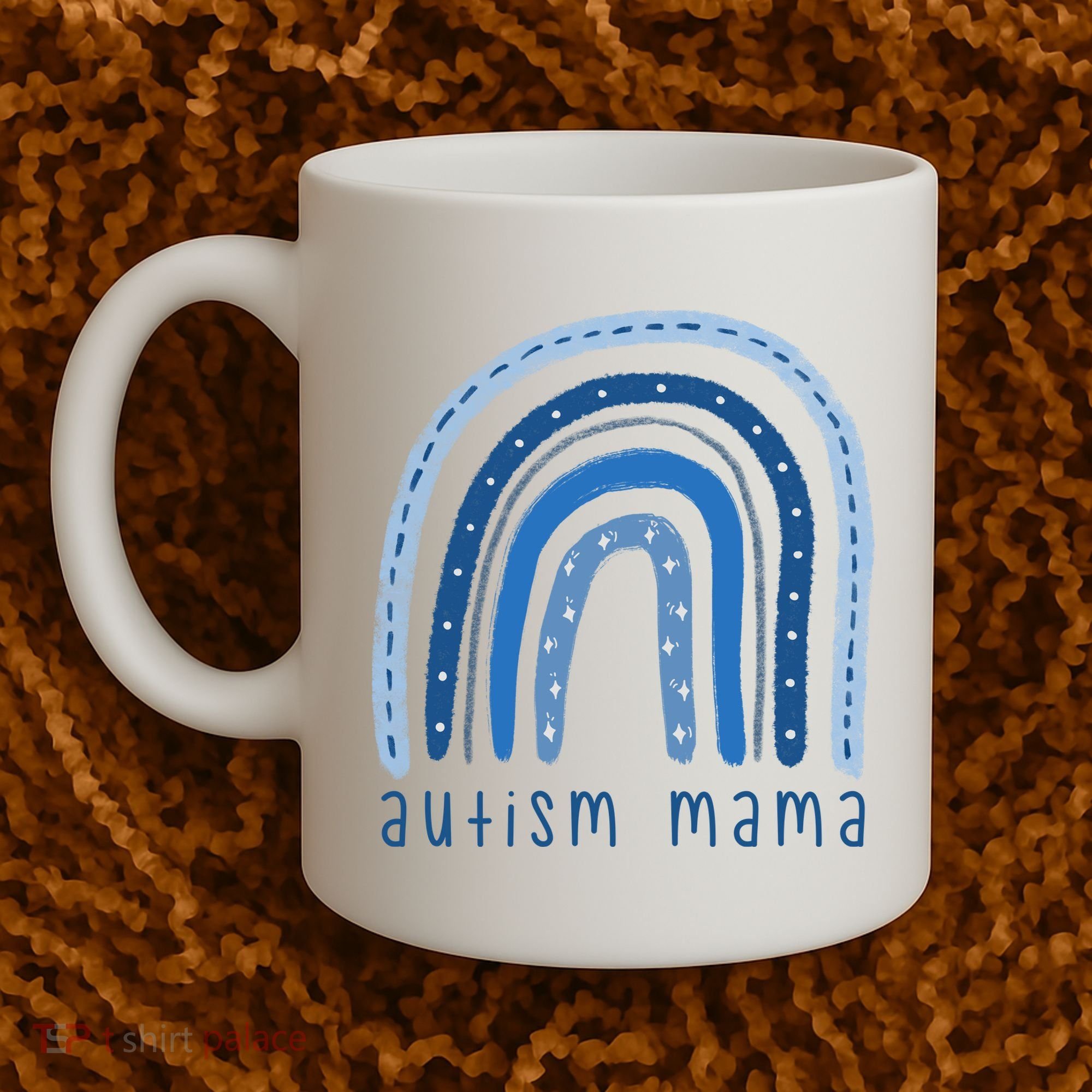 Autism Mama Rainbow Awareness Coffee Mug