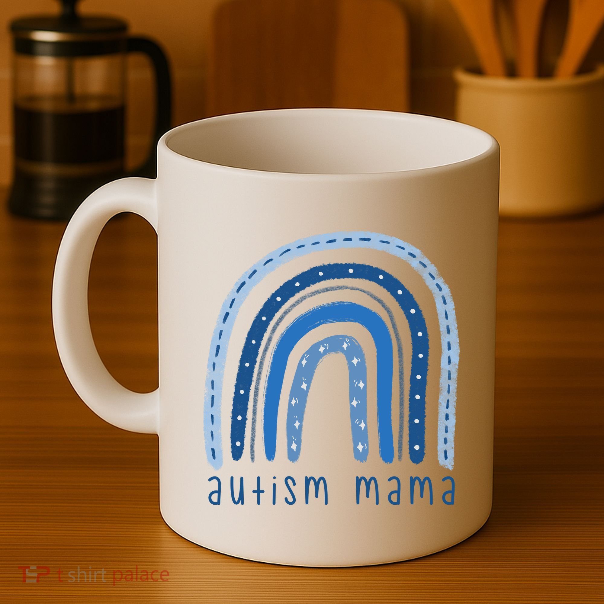 Autism Mama Rainbow Awareness Coffee Mug