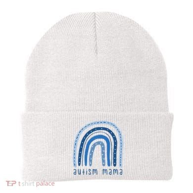 Autism Mama Rainbow Awareness Beanie