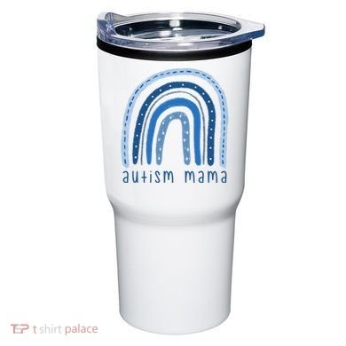 Autism Mama Rainbow Awareness Tumbler