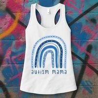 Autism Mama Rainbow Awareness Women's Tank Top thumb 3