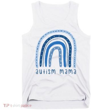 Autism Mama Rainbow Awareness Tank Top