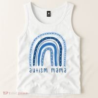 Autism Mama Rainbow Awareness Tank Top thumb 2