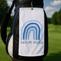 Autism Mama Rainbow Awareness Golf Towel thumb 2