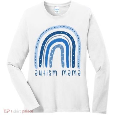 Autism Mama Rainbow Awareness Women's Long Sleeve Shirt
