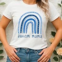 Autism Mama Rainbow Awareness Women's T-Shirt thumb 2