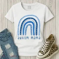 Autism Mama Rainbow Awareness Women's T-Shirt thumb 3