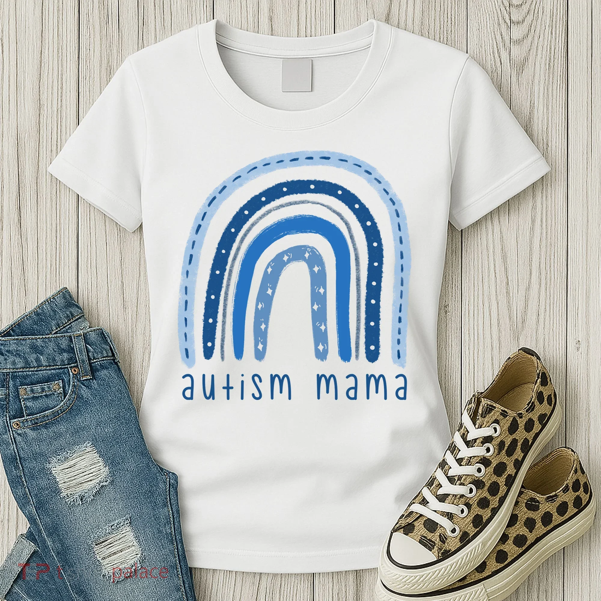 Autism Mama Rainbow Awareness Women's T-Shirt