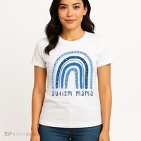 Autism Mama Rainbow Awareness Women's T-Shirt thumb 4