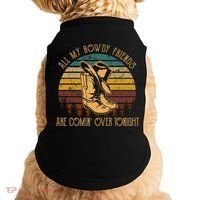 All My Rowdy Friends Are Comin' Over Tonight Retro Boots Hat Doggie Tank thumb 0