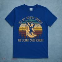 All My Rowdy Friends Are Comin' Over Tonight Retro Boots Hat T-Shirt thumb 5