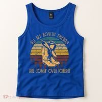 All My Rowdy Friends Are Comin' Over Tonight Retro Boots Hat Tank Top thumb 2