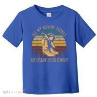 All My Rowdy Friends Are Comin' Over Tonight Retro Boots Hat Toddler T-Shirt thumb 0