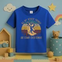 All My Rowdy Friends Are Comin' Over Tonight Retro Boots Hat Toddler T-Shirt thumb 3