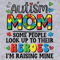 Autism Mom Raising Hero Groovy Autism Awareness   Women's Sweatshirt thumb 2