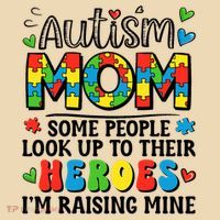 Autism Mom Raising Hero Groovy Autism Awareness   Tote Bag thumb 4