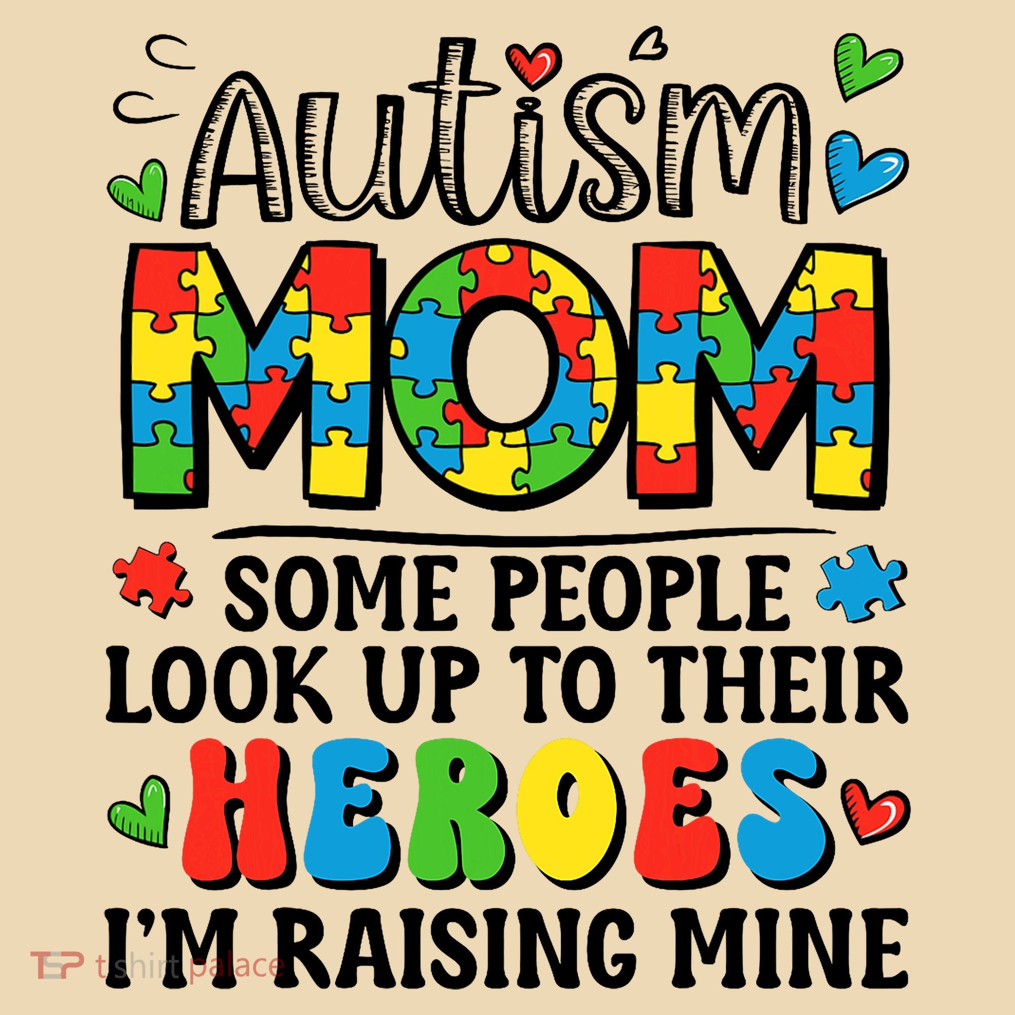 Autism Mom Raising Hero Groovy Autism Awareness   Tote Bag
