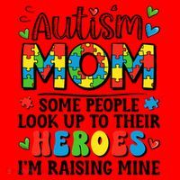 Autism Mom Raising Hero Groovy Autism Awareness   Santa Hat thumb 1