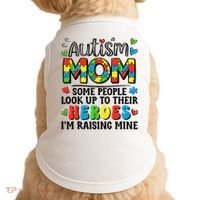 Autism Mom Raising Hero Groovy Autism Awareness   Doggie Tank thumb 0