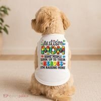 Autism Mom Raising Hero Groovy Autism Awareness   Doggie Tank thumb 2