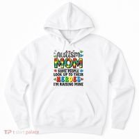 Autism Mom Raising Hero Groovy Autism Awareness   Hoodie thumb 0