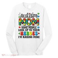 Autism Mom Raising Hero Groovy Autism Awareness   Long Sleeve Shirt thumb 0