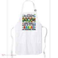 Autism Mom Raising Hero Groovy Autism Awareness   Apron thumb 0