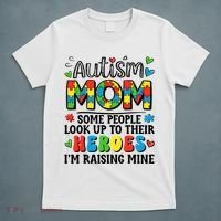 Autism Mom Raising Hero Groovy Autism Awareness   T-Shirt thumb 5