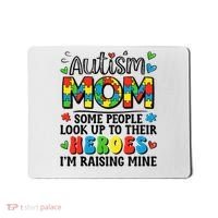 Autism Mom Raising Hero Groovy Autism Awareness   Mousepad thumb 0