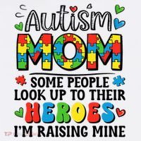 Autism Mom Raising Hero Groovy Autism Awareness   Mousepad thumb 1
