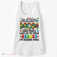 Autism Mom Raising Hero Groovy Autism Awareness   Women's Tank Top thumb 0