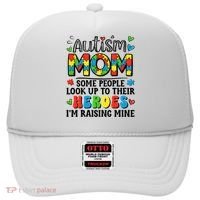 Autism Mom Raising Hero Groovy Autism Awareness   Hat thumb 0