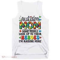 Autism Mom Raising Hero Groovy Autism Awareness   Tank Top thumb 0