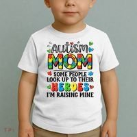 Autism Mom Raising Hero Groovy Autism Awareness   Toddler T-Shirt thumb 2