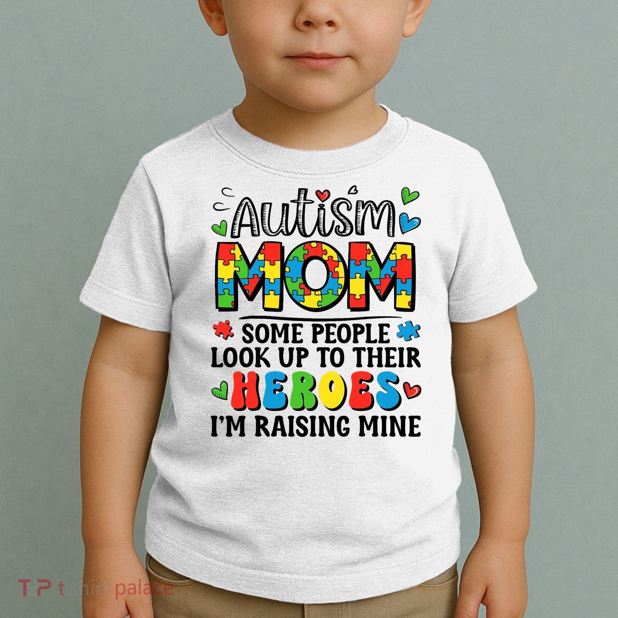 Autism Mom Raising Hero Groovy Autism Awareness   Toddler T-Shirt