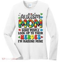 Autism Mom Raising Hero Groovy Autism Awareness   Women's Long Sleeve Shirt thumb 0