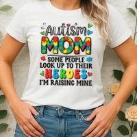 Autism Mom Raising Hero Groovy Autism Awareness   Women's T-Shirt thumb 2